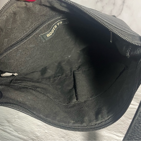 Roots Black Pebbled Faux Leather Crossbody Bag - Picture 9 of 15